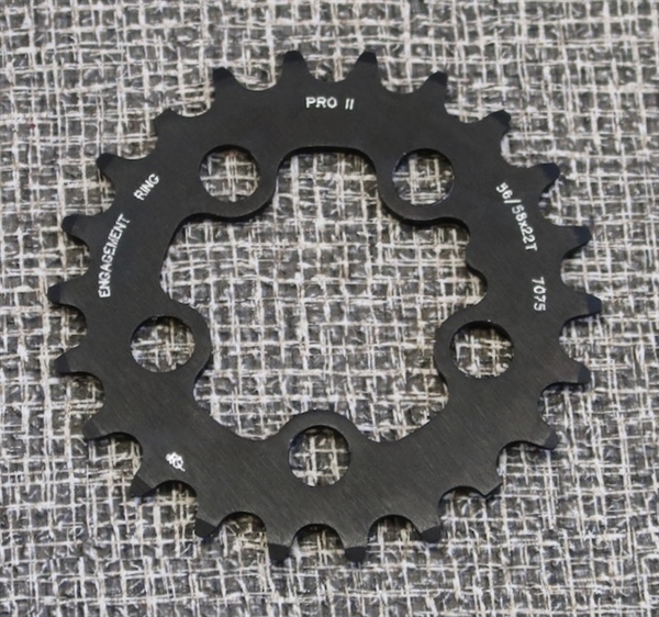 22t x 58 bcd Engagement Ring Pro Ring II 8-9 speed aluminum chainring new