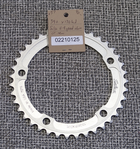 39t x 130 bcd Salsa 5-9 speed aluminum chainring new