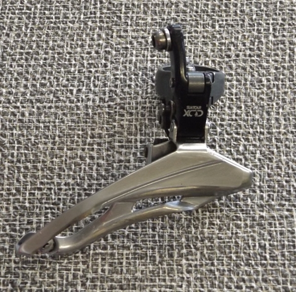 6 speed Suntour XCD triple front derailleur 28.6 bottom pull