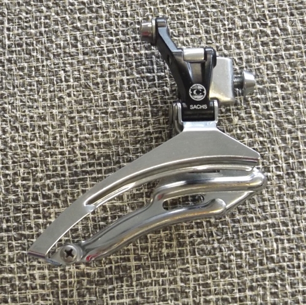 7 speed Sachs triple front derailleur braze-on bottom pull