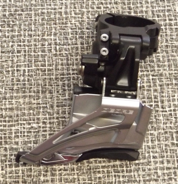 10 speed Shimano Deore FD-M618 double front derailleur top pull