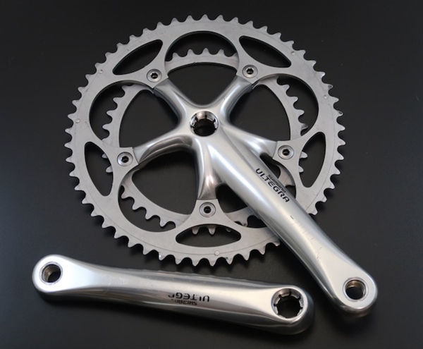 172.5mm x 130 bcd Shimano Ultegra FC-6500 9 speed double crankset 53.39