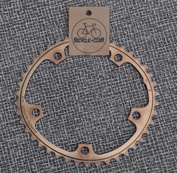 42t x 130 bcd Shimano Biopace aluminum chainring bronze