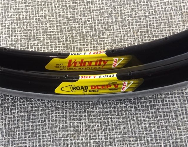 650c x 24h x 18mm Velocity Deep V dual wall presta aero rims black