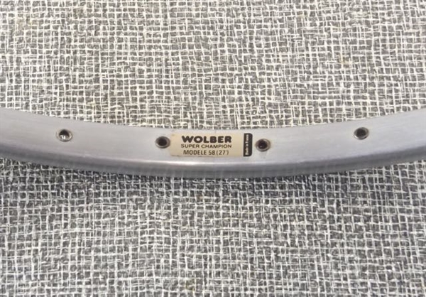 27" x 40h x 22mm Wolber Super Champion Modele 58 single wall presta rim France