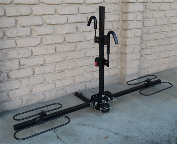 Hitch receiver 2 bike rack for 1-1/4" receiver
