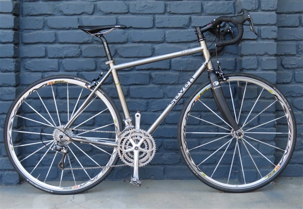 51cm Seven Axiom SG titanium Campagnolo Record 10 speed Triple road