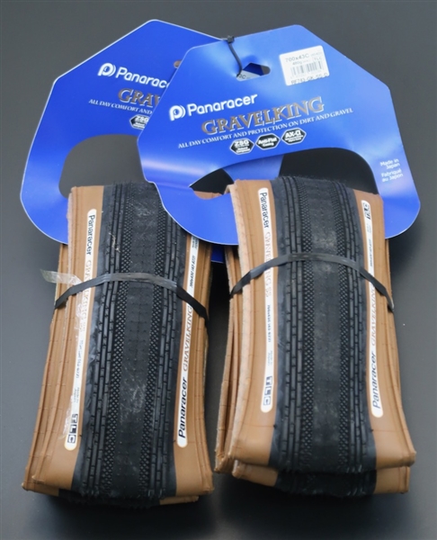 700 x 43c Panaracer Gravel King SS gumwall folding tires pair NEW
