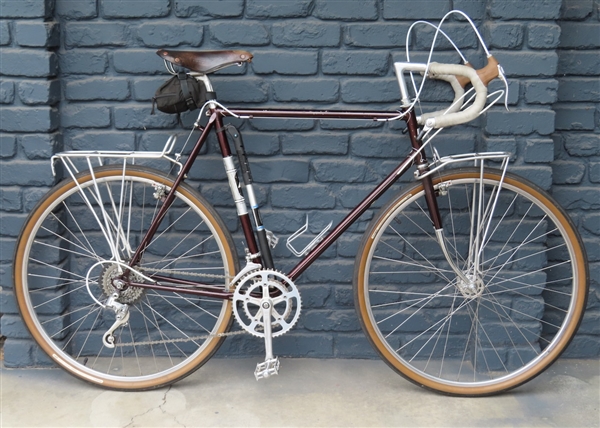 60 cm Raleigh Touring 14 double butted steel touring bike 6'0-6'3 with racks